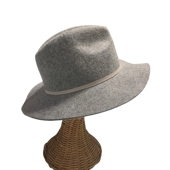 House of Harlow Gray 1960 100% Wool Fedora Felt Hat main image 5